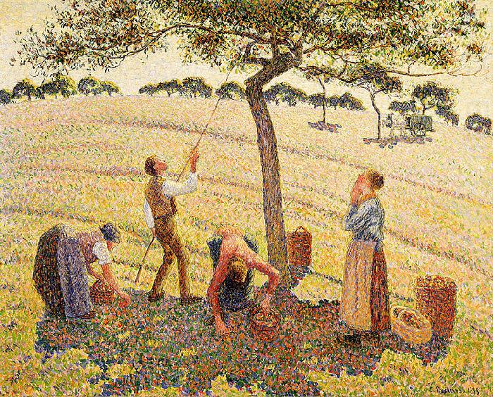 Camille Pissarro Apple harvest at Eragny china oil painting image